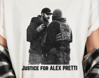 Justice for Alex Pretti Tee, Protest Support Graphic Shirt, Immigrant Rights, Abolish ICE, Human Rights Protest Tee