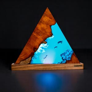 Turtle Lamp – Ocean-Inspired Sea Turtle Night Light, Coastal LED Decor for Beach Lovers, Cute Marine Animal Gift, Nautical Home Accent