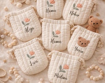 Bayram Kesesi, Brustbeutel, Geldbeutel Mädchen & Junge, personalisiert mit Namen, Umhängetasche, Eid Tasche, Bayram Tasche
