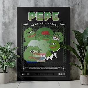 Poster della stagione delle monete meme di Pepe