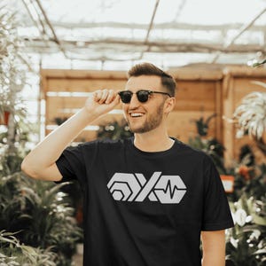 Pulsechain Ecosystem Unisex T-shirt, Premium Bomull T-shirt - Vit Logotyp - Svart, Kaki, Grå, Antracitgrå