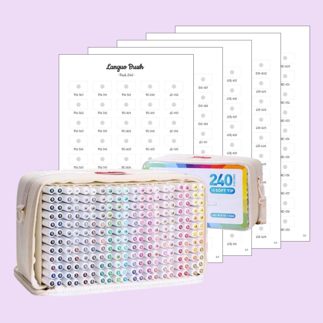 Languo 240 Color Chart (blank Digital PDF Format - Acrylic Painter