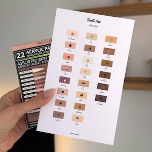 Tooli Art Skin Tones 22 Kleurenkaart (Blanco Digitaal PDF Formaat - Penseel Acryl Marker Penselen - Disney Mystery Coloring) @linecoloriage