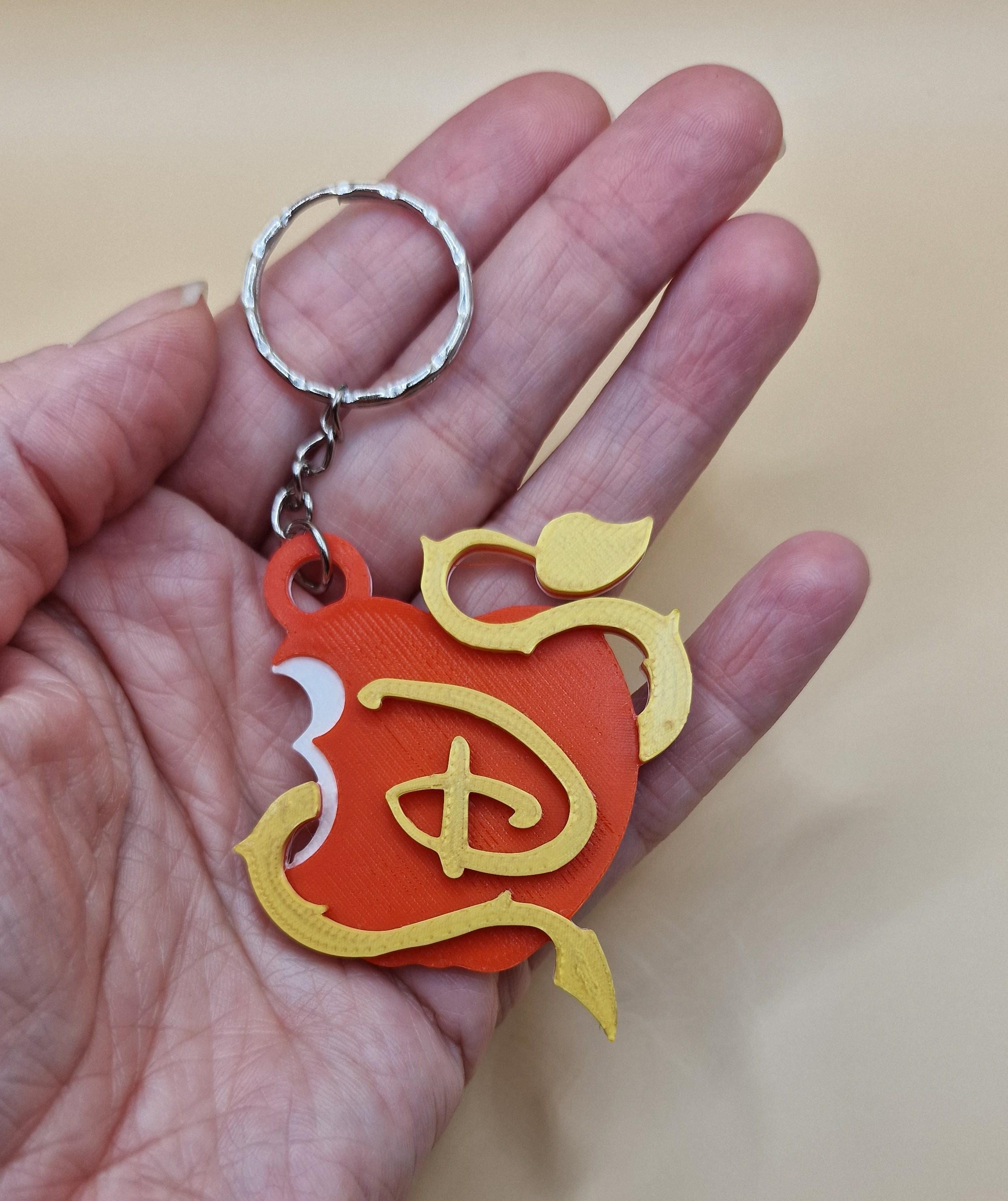 Disney Descendants 3D Printed Character Keychain - Unique Movie