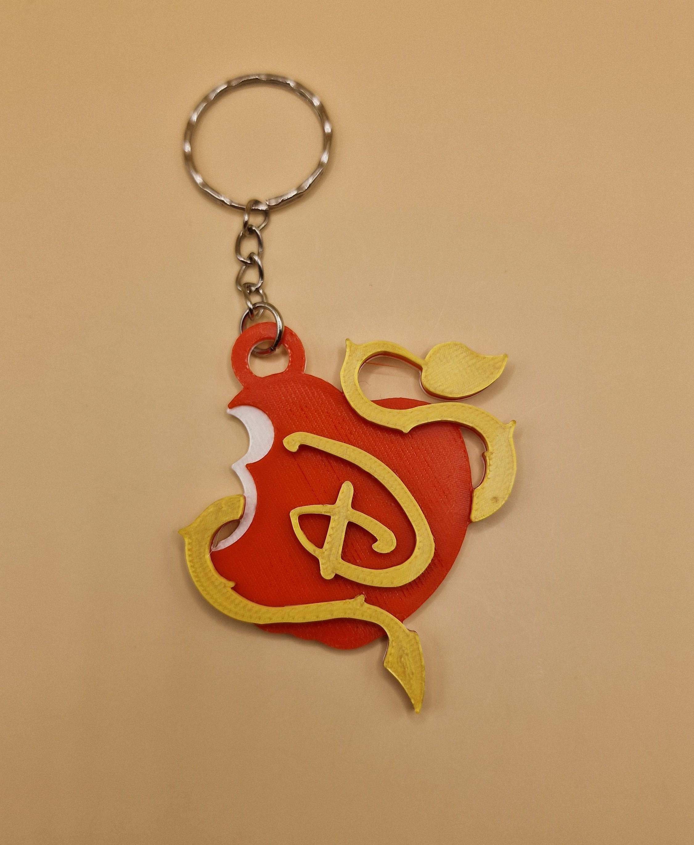 Disney Descendants 3D Printed Character Keychain - Unique Movie