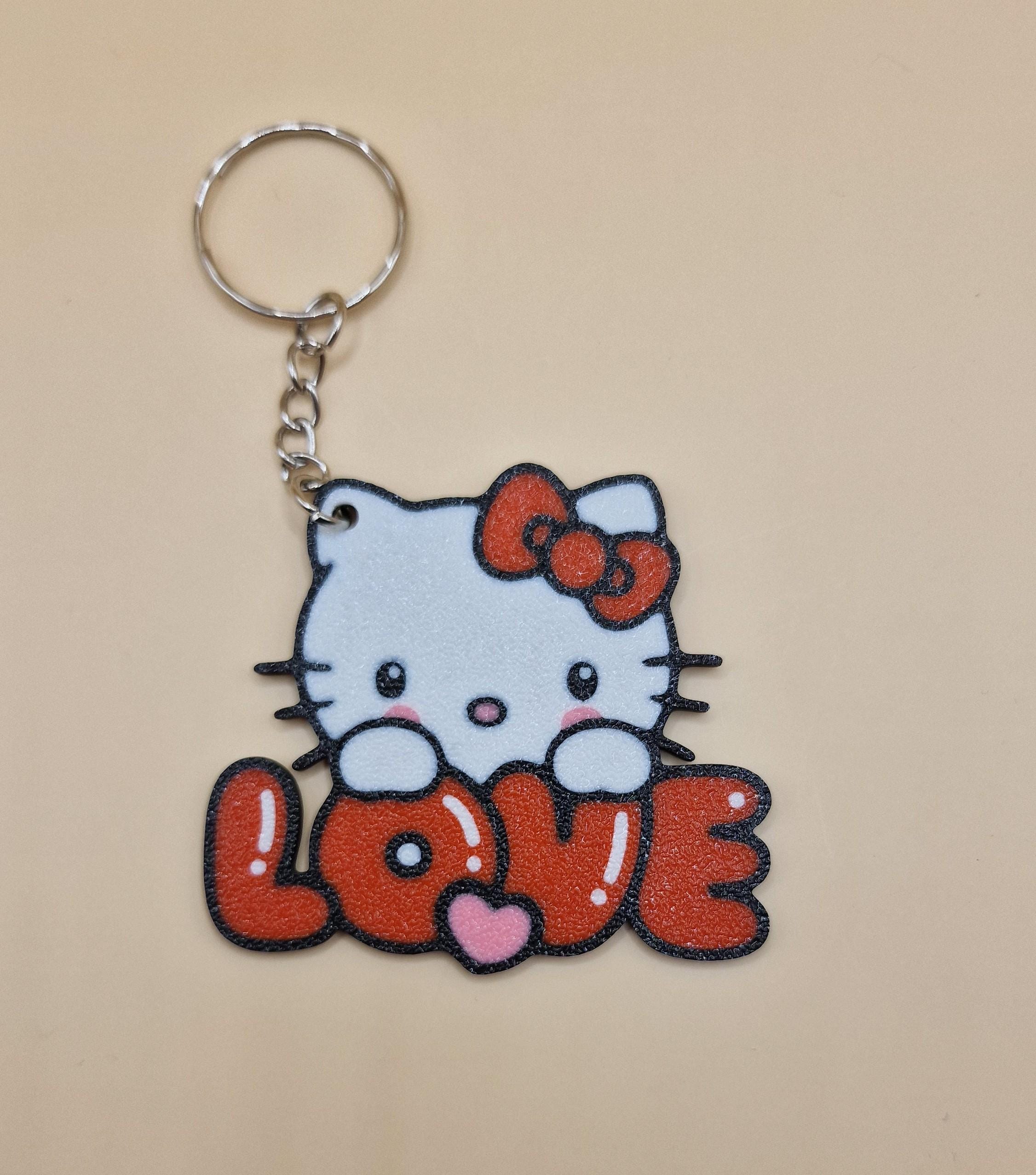 3D Printed Hello Kitty Keychain - Party Favor, Gift Idea - Etsy