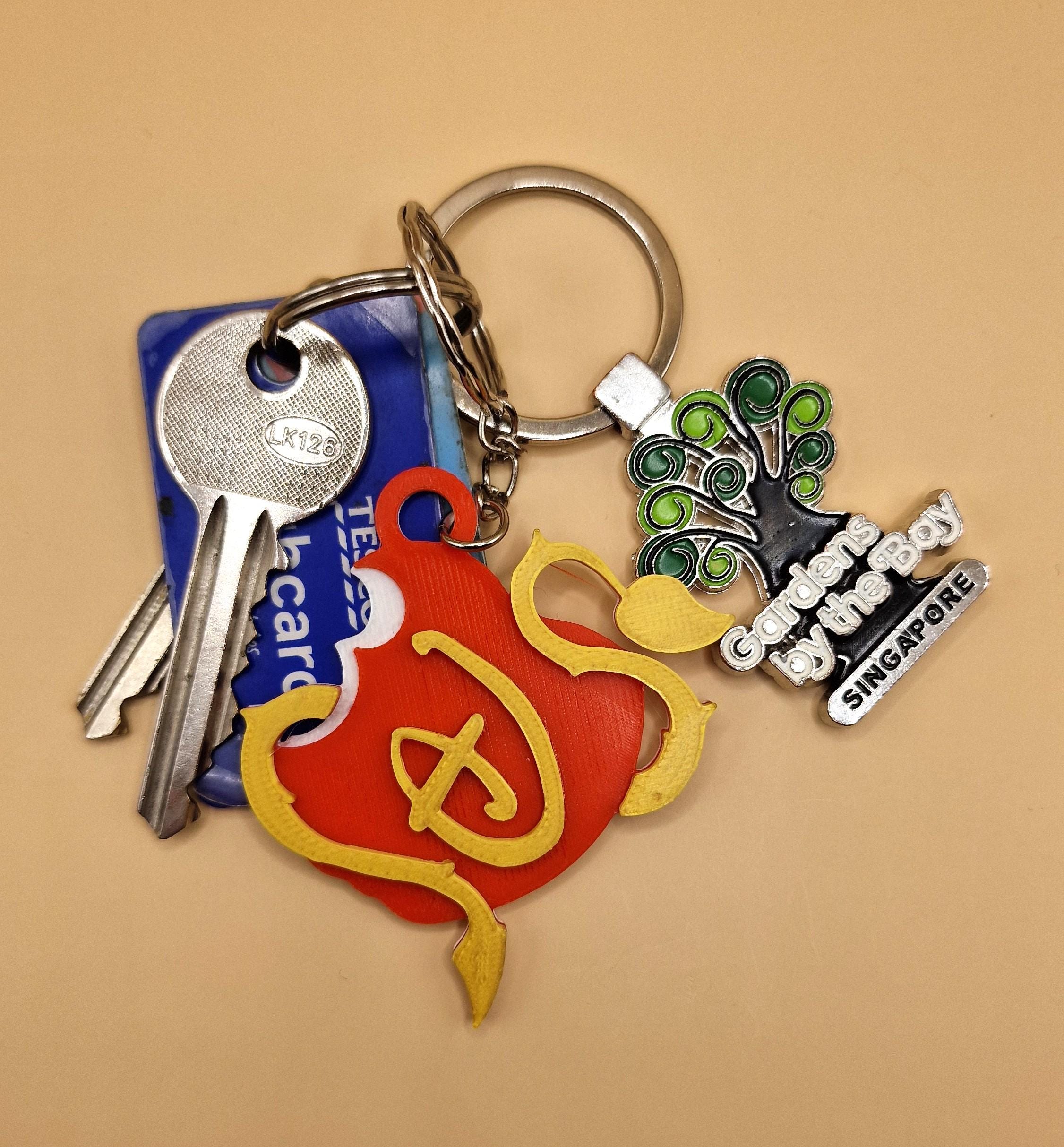 Disney Descendants 3D Printed Character Keychain - Unique Movie