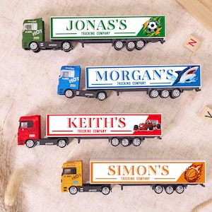 Personalized Truck for Kids,Custom Toy Truck,Toy Truck with Name,Container Truck Toys,Alloy Truck Model,Baby Shower Gift,Gift for Boy