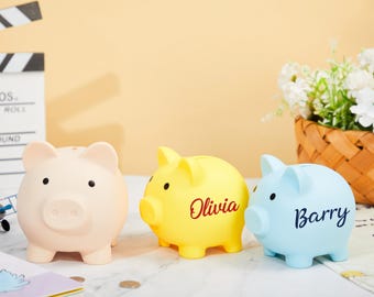 Hucha personalizada para bebé, hucha personalizada, caja de dinero, hucha con nombre para niños y niñas, regalo para niños, regalo de baby shower, regalo de Navidad para niños