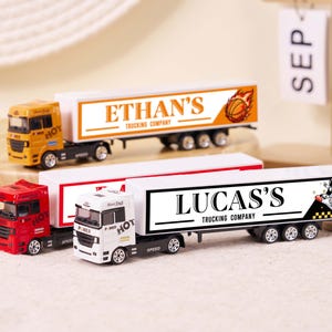 Personalized Toy Truck with Name,Custom Car Toy,Container Truck Toys,Car Model Toys,Baptism Baby Shower,Newborn Gift,Birthday Gift for Kids