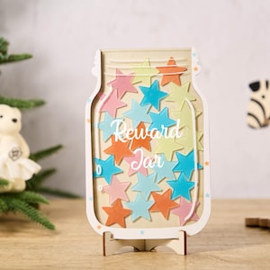 Benutzerdefinierte Namen Belohnung für Kinder, Belohnung Glas Sterne, Lächeln Belohnung Glas, Belohnung Token, gutes Behaviour Geschenk, Aufgabe Diagramm für Kinder, Geschenk für Lehrer