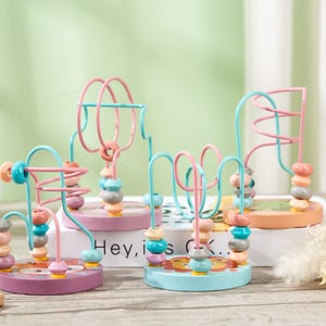 Animal Wooden Toy Maze,Wooden Bead Maze,Bead Maze Puzzle,Math Toy for Children,Wooden Bead Maze Toy for Kids,Kid Gift,Baby Shower Gifts