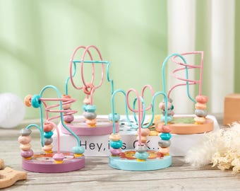 Animal Wooden Toy Maze,Wooden Bead Maze,Bead Maze Puzzle,Math Toy for Children,Wooden Bead Maze Toy for Kids,Kid Gift,Baby Shower Gifts