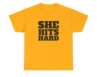She Hits Hard boxing tee | Motivational fighter shirt, Down syndrome awareness
