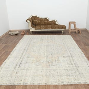 7x11 Rug, 7x11 Turkish Rug, 7x11 Oushak Rug, Faded Area Rug, Oushak Area Rug, Turkey Rug, Living Room Rug, Anatolian Rug, Vintage ,A-1280