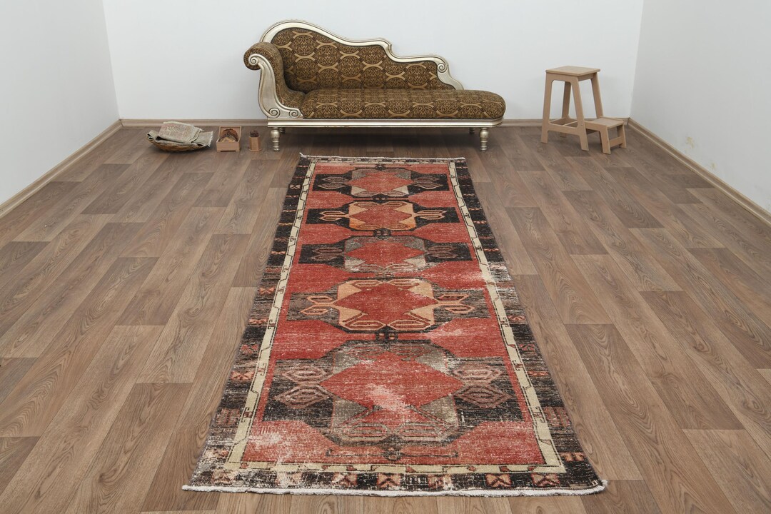 4x12 Runner Rug,4x12 Vintage Rug,4x12 Hallway Rug,4x12 Oushak Rug ...