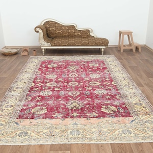 7x11 Rug, Anatolian Rug, Turkey Rug, 7x11 Area Rug, Oushak Rug, Vintage ARea Rug, Soft Area Rug, Turkish Rug, Handmade Rug, Boho Rug, S-2007