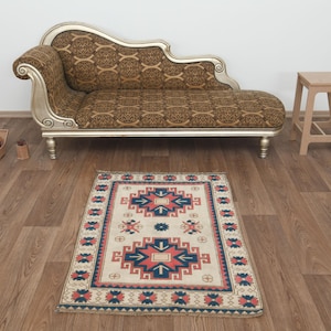 Vintage Rug,Custom Rug,Handmade Rug,Wool Rug,Turkish Rug,Anatolian Rug,Neutral Rug,Oushak Rug,Living Room Rug,3x4 Rug,3x4 Area Rug, A-1668