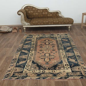 5x8 Rug, Oushak Area Rug, Wool Rug, 5x8 Turkish Rug, 5x8 Oushak Rug, Area Rug, Neutral Rug, Anatolian Rug,Antique Rug,5x8 Vintage Rug,A-1621