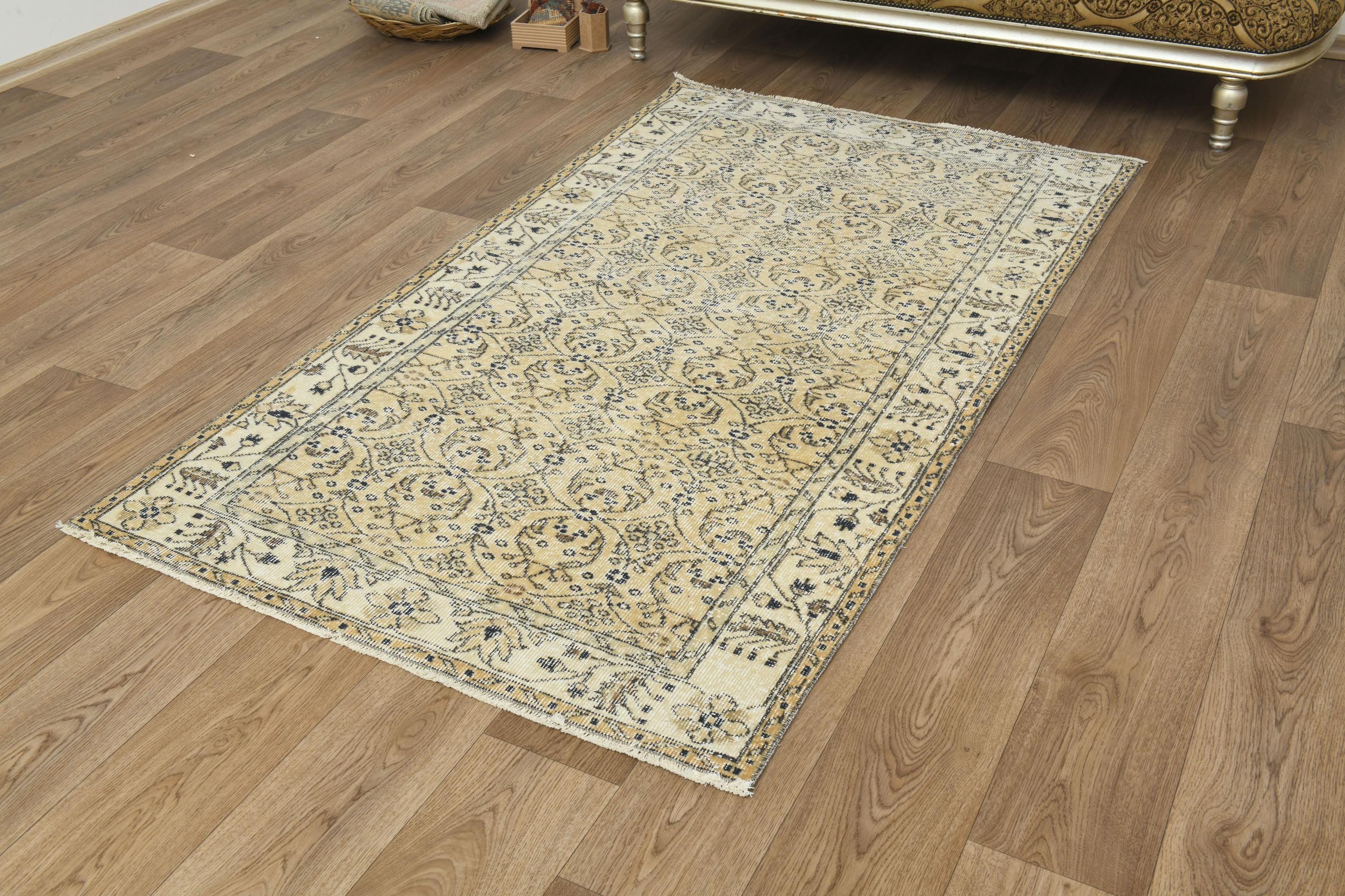 4x7 ソフトラグ、4x7 ヴィンテージラグ、4x7 エリアラグ、フローラル