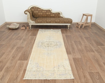 3x9 Rug, 3x9 Runner Rug, 3x9 Hallway Rug, 3x9 Entry Rug, 3x9, Turkish Runner Rug, Oushak Runner Rug,Vintage Runner Rug,Handwoven Rug, B-3722