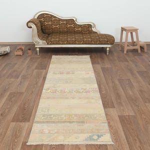 3x9, Hallway Rug, Kitchen Runner Rug, Entry Rug, Boho Rug, Runner Rug, Vintage Runner Rug, Turkish Rug, 3x9 Rug, Oushak Runner 3x9, B-2785