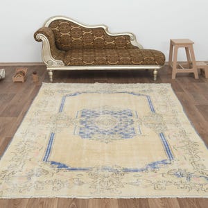 6x8 Rug, Anatolian Rug, 6x8 Bedroom rug, Handmade Rug, Vintage ARea Rug, Oushak Rug, Living Room Rug, 6x8 Turkey Rug, Soft Rug, S-2552