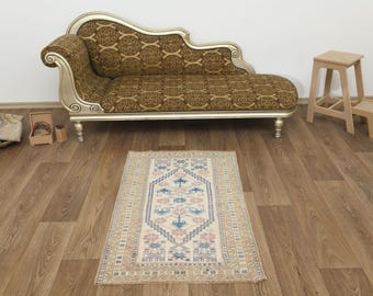 100x120 Weicher Teppich, Türkischer Teppich 100x100, Oushak Teppich, Neutraler Teppich, Anatolischer Teppich, Handgefertigter Teppich, Faded Teppich, Blumenteppich, Wohnzimmerteppich, A-1505
