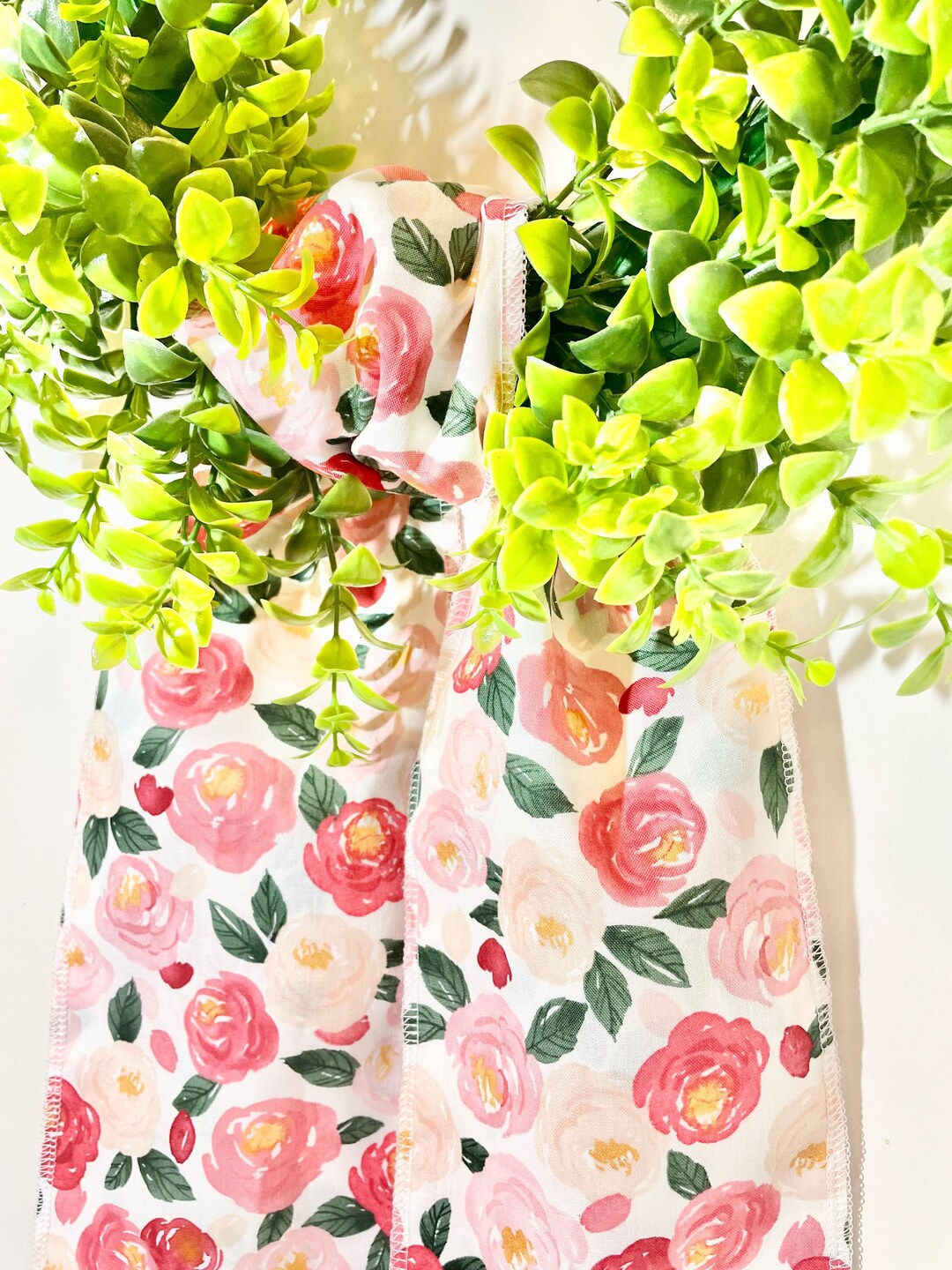 Valentine Floral Fabric Wreath Sash/spring Wreath Sash/wreath Decor ...