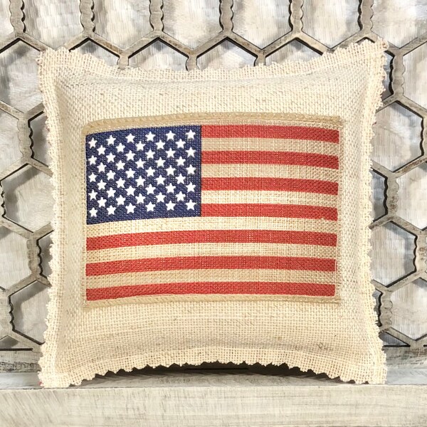 American Flag Throw Pillow Etsy