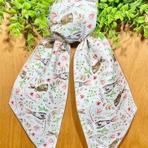 Easter Bunny Fabric Wreath Sash/Easter Wreath Sash/Rabbit Wreath Decor/Spring Wreath Fabric Sash/Spring Decor/Easter Decor/Wreath Sash