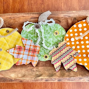 Pumpkin Fabric Garland/Pumpkin Fabric Banner/Leaves Fabric Banner/Leaves Fabric Garland/Fall Fabric Banner/Fall Fabric Garland/Fall Decor
