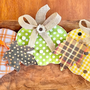 Pumpkin Fabric Garland/Pumpkin Fabric Banner/Leaves Fabric Banner/Leaves Fabric Garland/Fall Fabric Banner/Fall Fabric Garland/Fall Decor