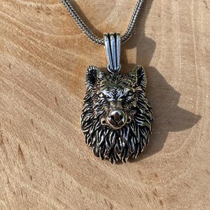 Wild Wolf Silver Necklace, Best Wolf Pendant Necklace, Nodric Wolf Charm With Chain, Necklace For Unisex, 925 Sterling Silver, Gift For Him