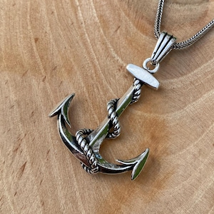 925 Sterling Silver, Anchor Necklace, Salior Anchor Pendant, Handmade Silver Anchor Necklace, Unisex Anchor Necklace, Gift For Him
