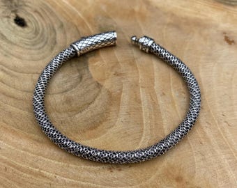 4.5 MM rundes Silberarmband, Kabelketten-Gliederarmband, 925 Sterlingsilber-Herrenarmband, handgemachte Silberkette, Geschenk für Männer