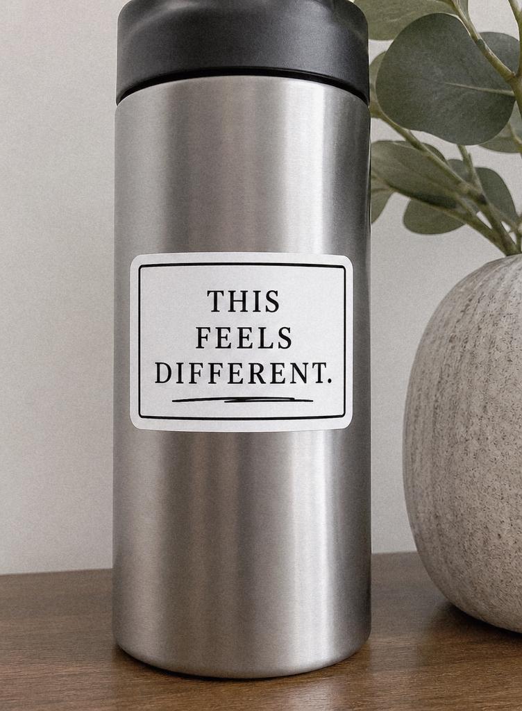 This Feels Different – Minimalist Sticker - Etsy