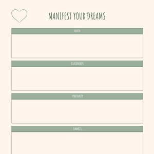 Manifestation Journal Printable PDF | Digital Manifestation Workbook ...