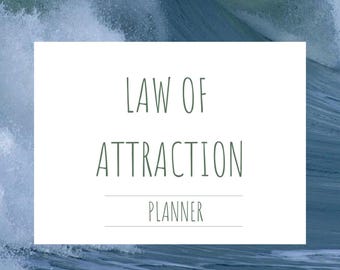 Law of Attraction Downloadable Planner | Manifestation, Printable Vision Board, Abundance, Daily Reflection, PDF Journal, Digital Download