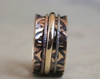 Majestic 14K Rose Gold Spinner Ring