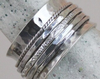 Low Profile Spinner Ring all Sterling