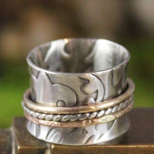 Français Countryside Spinner Ring avec or 14K
