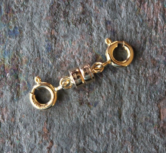 Magnetic Clasp Converter - 14kt Yellow Gold Filled Necklace, Anklet or Bracelet Extender Connector - Magnetic Chain Extender