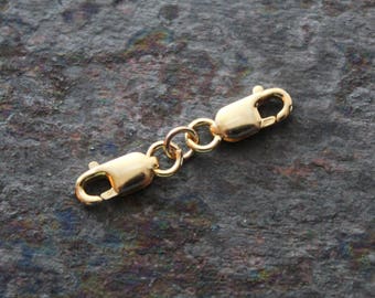 7/8" Jewelry Connector - 14kt Yellow Gold Filled Necklace Extender, Chain Extender, Anklet Extender, Bracelet Extender - NEW DESIGN