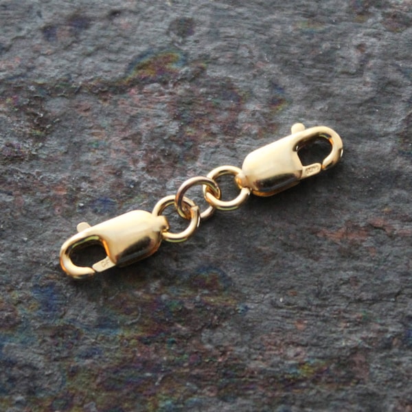 7/8" Jewelry Connector - 14kt Yellow Gold Filled Necklace Extender, Chain Extender, Anklet Extender, Bracelet Extender - NEW DESIGN