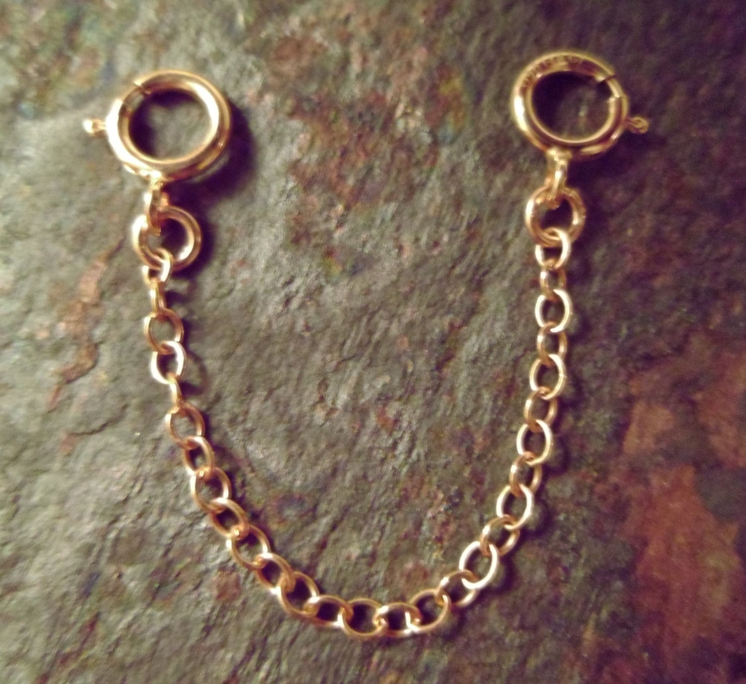 14kt Rose Gold Filled 2 Safety Chain 