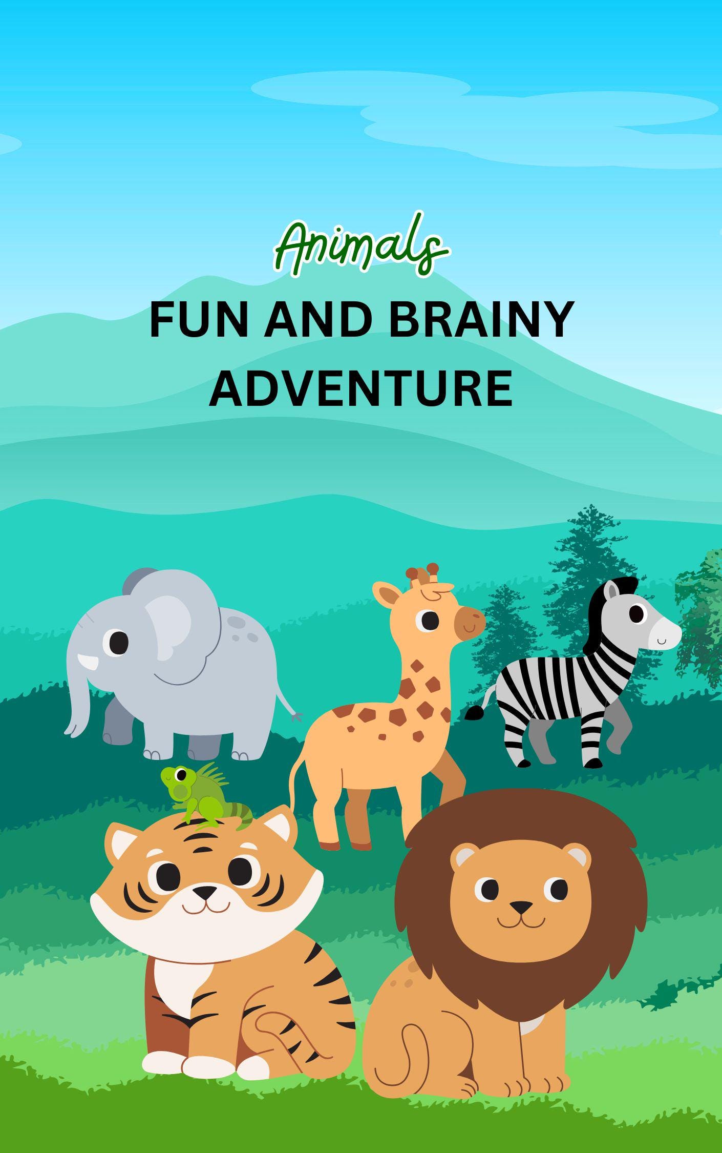 Animals fun and brainy adventure coloring and maze