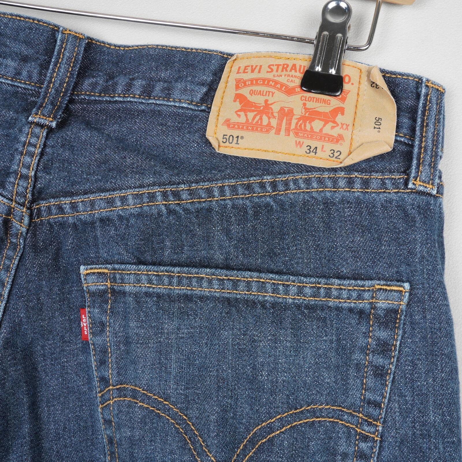 LEVI'S 501（W34 L32） Levi's 501 Original size W34 L32 Men's Blue Straight Leg