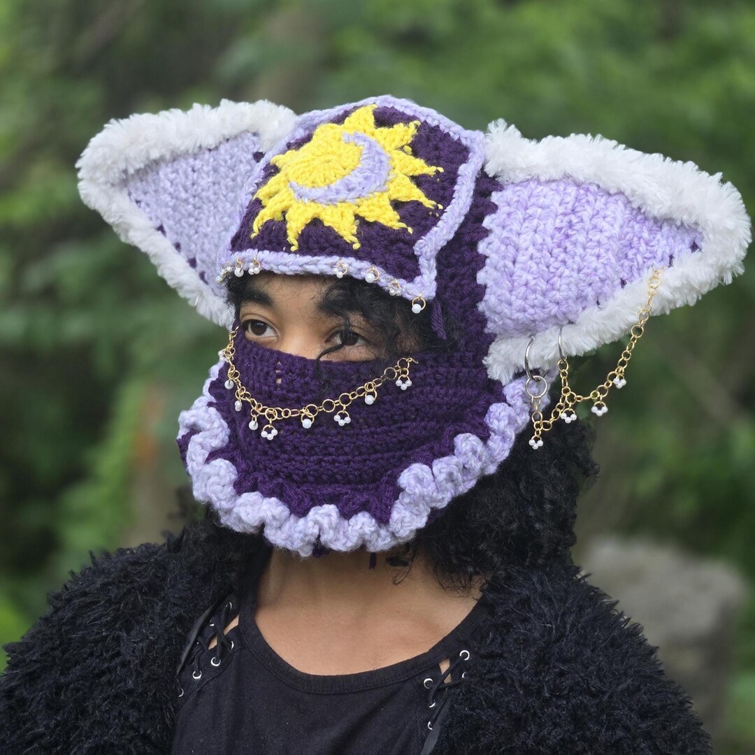 Balclava Rave Crochet Balaclava Rave Mask: Goth Fashion Accessory Fox - Etsy
