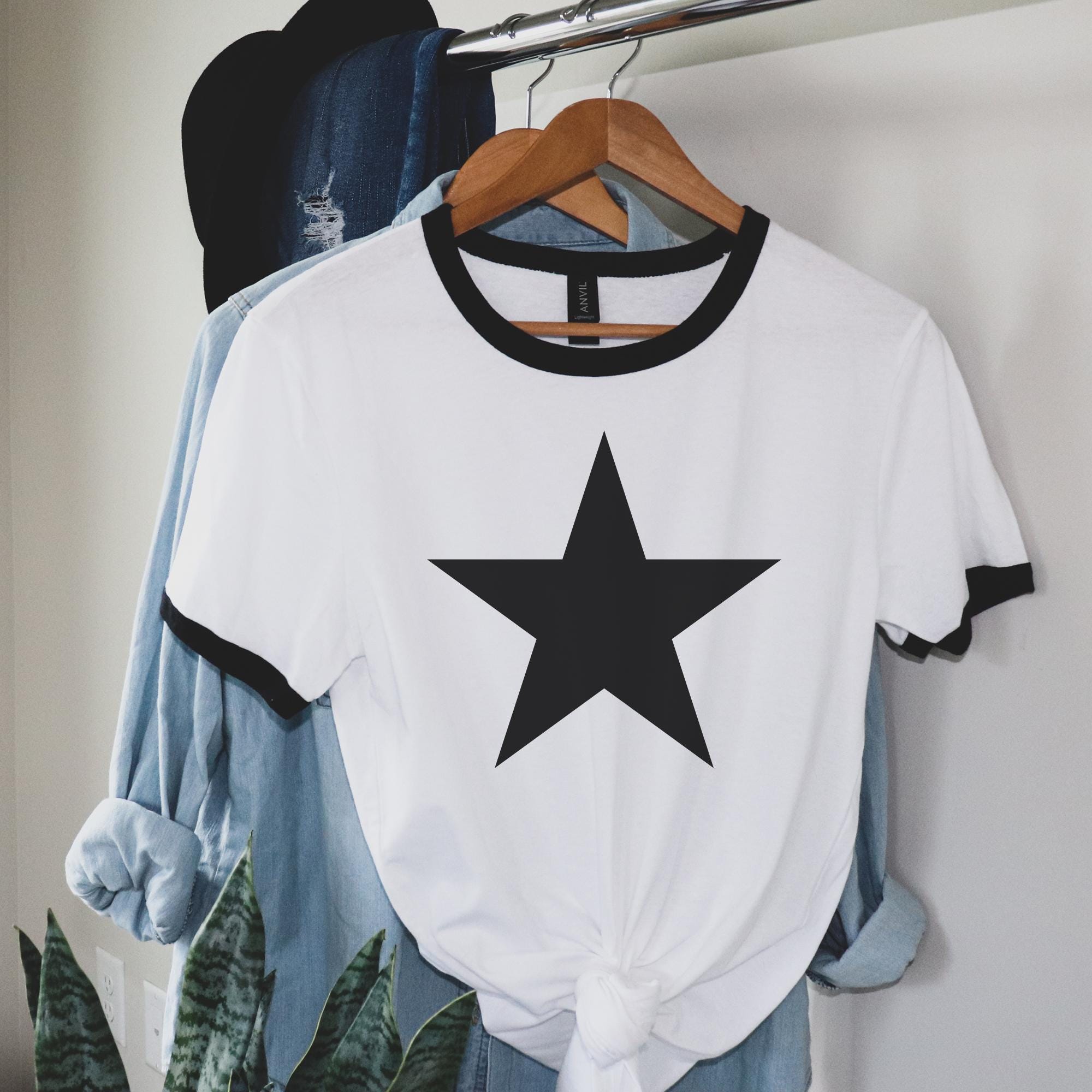 Star Ringer Tee - Etsy